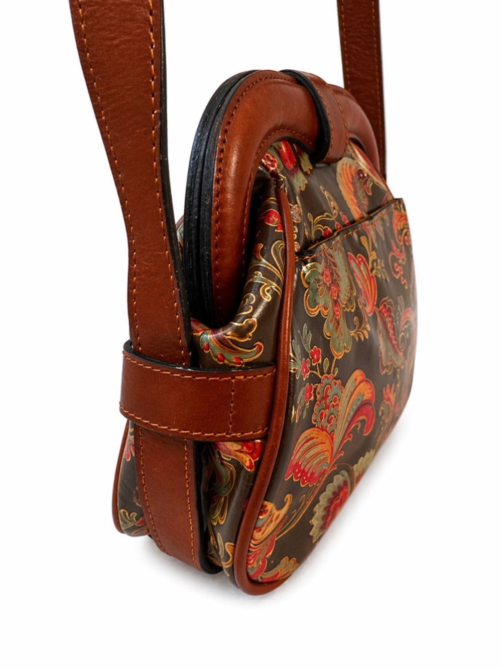 Patricia Nash Rosora Vintage Italian Floral Leather RARE Collector Bag NEW - Picture 4 of 16